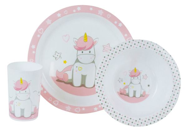 Fun House Coffret repas 3 pièces Licorne
